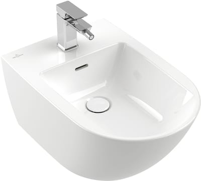 Villeroy & Boch Subway 3.0 - Hangend bidet 560x375 mm, met overloop, met kraangat, CeramicPlus, alpine wit 447000R1