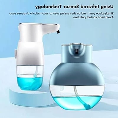 Wandmontage Automatische Zeepdispenser met Touchless Sensor, 400ml Capaciteit, Waterdicht en Oplaadbare Lithium Batterij