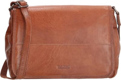 Hide & Stitches San Antonio Schoudertas - Overslag - Leer - Praktisch - Ritsvakken - Leren Dames Tas - Bruin