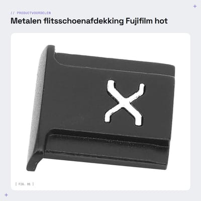 Dailygoods- Flitsschoenafdekking Professionele Bescherming - Legering - Compact Formaat - Eenvoudig te Installeren - Geschikt voor Fuji X-Serie - Duurzaam en Robuust - Flitsschoen
