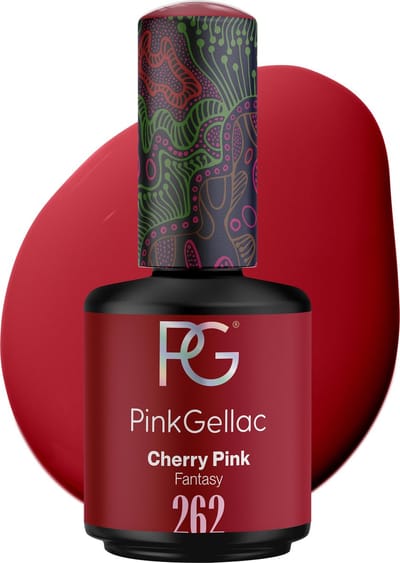 Pink Gellac Gellak - 262 Cherry Pink 15ml - Glanzende Roze Gel Nagellak - Gellac - Gel Nagels Producten