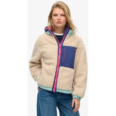 Damesfleece met sherpa capuchon Superdry Vintage
