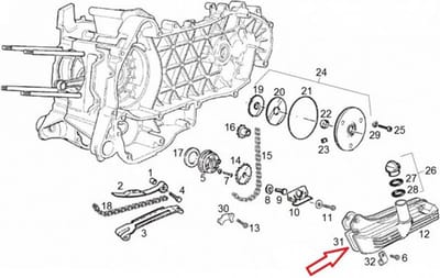 originele motorafdichting voor piaggio 125 super hexagon gtx scooter 1999 tot 2000 487384 nieuw