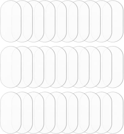30 Stuks Heldere Miniatuur Bases 25x50mm Ovaal Acryl Actiefiguur Display Bases 2mm Dikte voor Miniaturen en Bordspellen