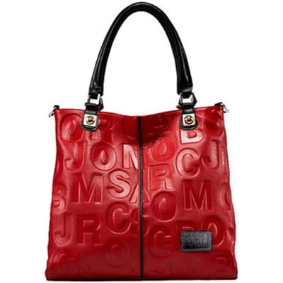 Nieuwe Europese en Amerikaanse Stijl Echt Leer Dames Tas Diagonale Schoudertas Dames Grote Capaciteit Tote Bag red