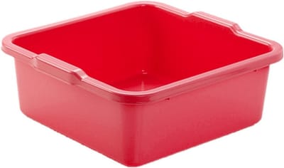 Plasticforte Afwasbak - kunststof - vierkant -11L - rood - 36 x 35 x 13 cm - Huishouden