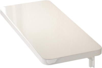 Klaptafel Wandmontage - Inklapbaar Bureau - Ruimtebesparend Werken - Hoge Kwaliteit Hout - 50 x 20 cm - Wit