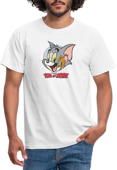 Tom En Jerry Knuffelig T-Shirt Heren