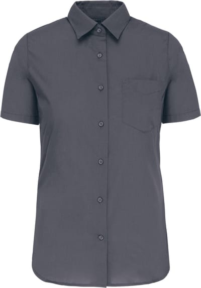 Kariban Overhemd in onderhoudsvriendelijk polykatoen-popeline korte mouwen dames K548 - Urban Grey - S