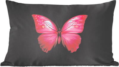 Sierkussens - Kussentjes Woonkamer - 60x40 cm - Vlinder - roze - Elegant