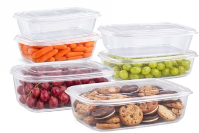 Plasticforte Vershoudbakjes set Classic - 6x stuks - vriezer en magnetron - kunststof - diverse maten - 500-800-1200-1800 ml - nestbaar