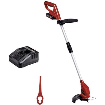 Einhell Accu Grastrimmer GC-CT 18/24 Li Kit - Power X-Change - 18 V/Li-ion - Maaidiameter: 24 cm - Bloembeschermer - Traploos uitschuifbare geleidesteel - Incl. 20 kunststof messen - Incl. 2.0 Ah accu + lader
