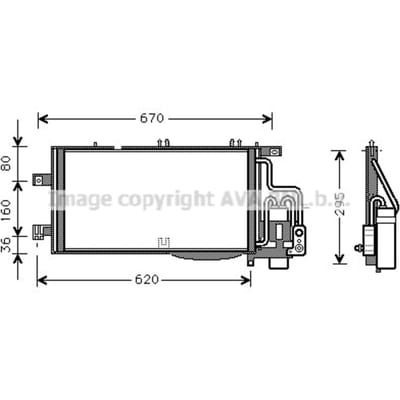 Condensator, airconditioning AVA COOLING OLA5310D