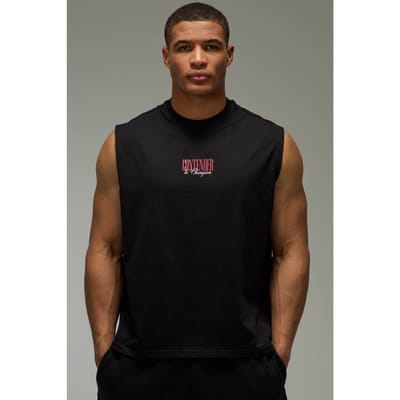 Man Active Boxing Regular Fit Tank Top | Black | Size Medium