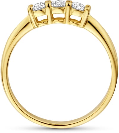 14K Geelgouden Trilogie Ring met Lab Grown Diamant 0.30 ct 4035524 – G VS