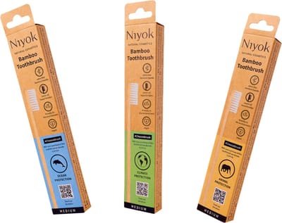 Niyok Choosebrush - Bamboe Tandenborstel - Animal Protection - Milieuvriendelijk - Zachte reiniging - Veganistisch