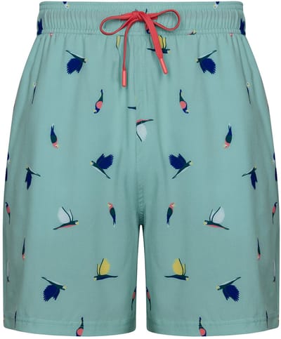 Pastunette Zwembroek Tropical Breeze - Turquoise - Sneldrogend - Maat XXL