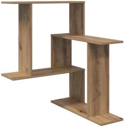 vidaXL - Wandplank - Artisanaal - eiken - 67 - x - 67 - x - 87 - cm - Bewerkt - hout