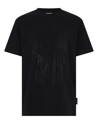 Round Neck T-Shirt Skull Strass Skull Strass
