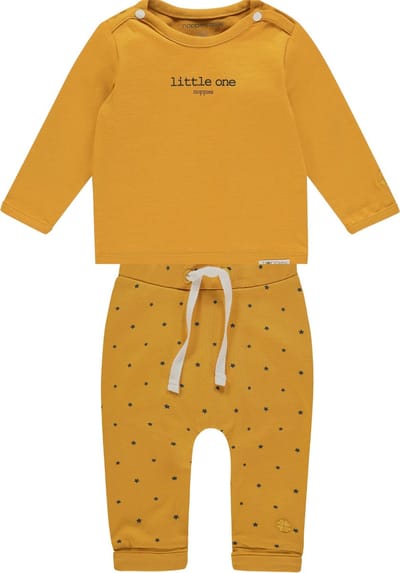 Unisex Noppies kledingset: Shirt Hester en Broek Kris de Honey Yellow maat 50