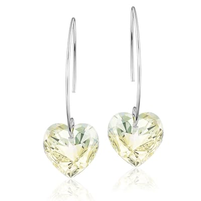 Montebello Oorbellen Pippa HZ100 - Swarovski Hart - 925 Zilver Gerhod. - Ø14mm - 40mm