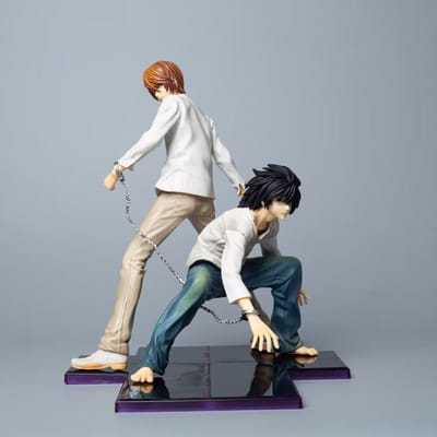 MegaHouse Death Note Light Model Yagami Kami L Lawliet 24cm Anime PVC Actiefiguur Speelgoed Spel Standbeeld Verzameling Model Pop Cadeau No Retrail Box gray