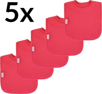 Funnies Interlock Slabben 5-Pack | Fuchsia | Set Van 5 Stuks | Slabbers