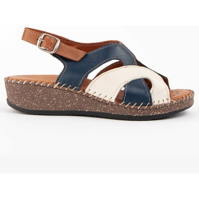 Sandalia De Piel Para Mujer. Purapiel Leida 103017 39 blauw