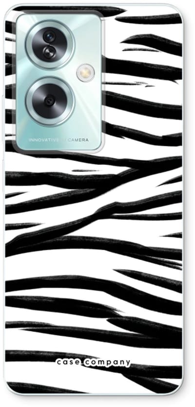 Case Company® - Hoesje geschikt voor Oppo A79 hoesje - Zebra pattern - Soft Cover Telefoonhoesje - Bescherming aan alle Kanten en Schermrand