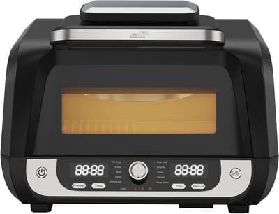 Elit GrillFry360 PRO- air fryer grill 12 in 1- 6L- 1500W- met kijkvenster- grill, bak, frituur en oven- alles in 1 keukenapparaat.
