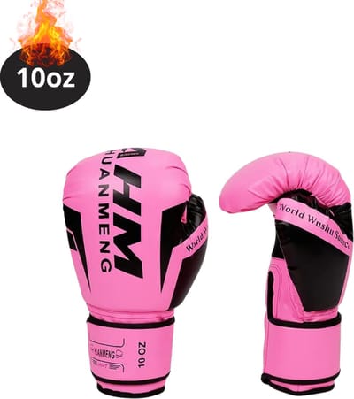 Nivard Bokshandschoenen - Kickboks Handschoenen - Boxing Gloves Set - Vecht Handschoenen - Heren - Dames - Roze - 12 oz