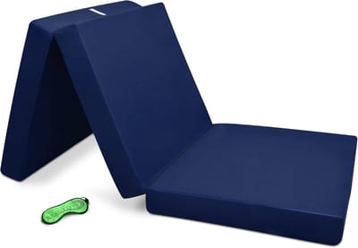 Vouwmatras - Gastenbed - Logeren - Met Draaggreep - 80x195 cm - Donkerblauw