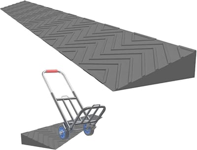 Drempelhelling - Oprijplaat hellingmat - Drempels overbruggen - Antislip ontwerp - 100x8x2cm - Grijs