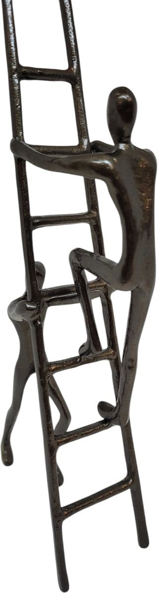 Gilde Handwerk - Sculptuur - 'samenwerken' - ijzer - Beeld - brons gloss