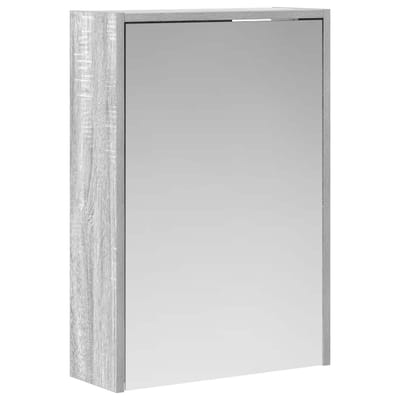 vidaXL - Badkamerspiegelkast - Grijs - Sonoma - 43 - x - 16 - x - 62.5 - cm - Bewerkt - hout