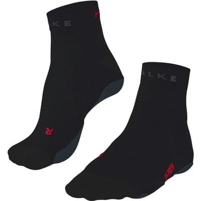 FALKE RU True Motion Short anti-blaar lyocel functioneel materiaal hardloopsokken heren zwart - maat 44-45