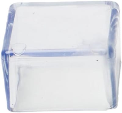 8x Vierkante Stuk Stoelpootdoppen Transparant - Antislip Potjes voor Vloerbescherming (35x35mm)