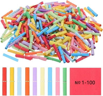Tombola Set - Loten Set - Feestelijke Loterij - 100 Unieke Nummers - 5x5.7 cm - Kleurrijk Gemengd