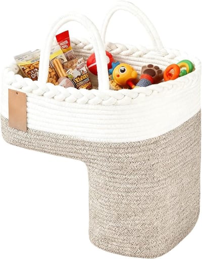 Trapmand Opbergmand - Huishoudelijk Organiser - Ruimte Besparen - Opvouwbaar Gevlochten Ontwerp - 30 x 20 x 10 cm
