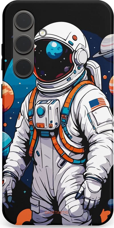 Casetastic Hoesje Geschikt voor Samsung S24 Plus - Stijlvolle Beschermende Duo-layer Case - Astronaut in space