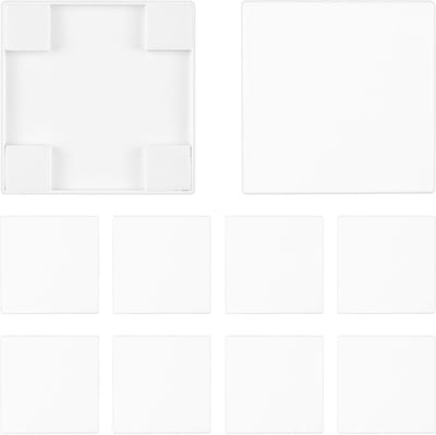 Decoratieve Afdekplaten - Blanco Wandplaten - Stopcontact Afdekken - Zelfklevende Installatie - 86mm Vierkant - Wit