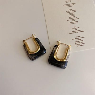 Kleurrijke heldere hars acryl oorbellen voor vrouwen geometrische holle verklaring oorbellen meisjes mode-sieraden cadeau