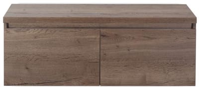 Frozen Badmeubelset 120 cm - Greeplijst in Kleur - Inclusief Wastafelbovenblad Tabacco