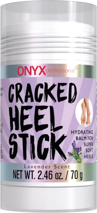 Onyx Professional Cracked Heel Repair Balm Stick voor Behandeling van Droge en Gebarsten Voeten, Lavendelgeur, Vochtinbrengende Voetbalsem, Roll-on, Geen Gepruts, Hielbehandeling