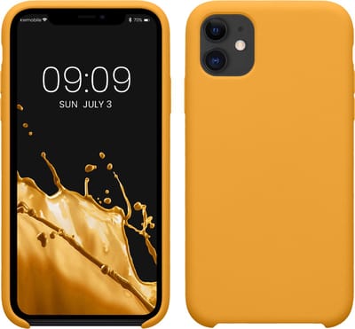 kwmobile telefoonhoesje geschikt voor Apple iPhone 11 - Hoesje met siliconen coating - Smartphone case in mango