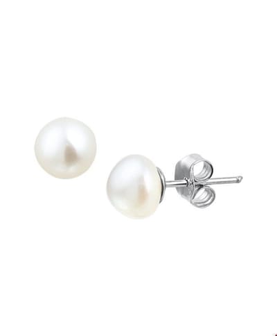 TFT Oorknoppen Parel Zilver Gerhodineerd Glanzend 7 mm