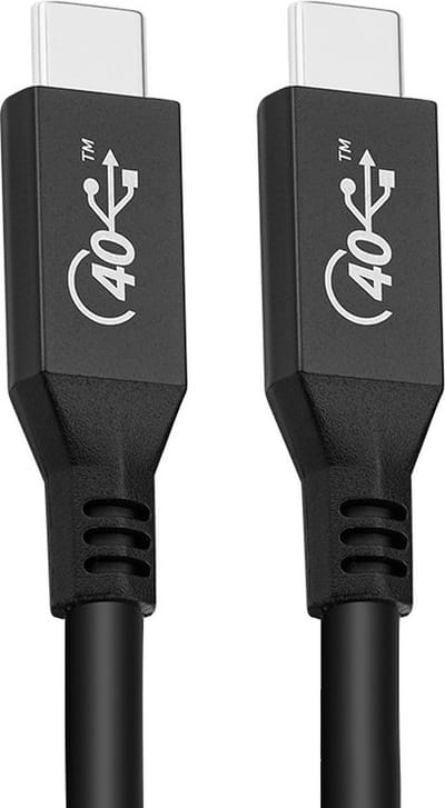 USB-C naar USB-C Thunderbolt 3 kabel - 100W 5A - USB 4 - 50 CM - 40Gbps - oplader en data kabel - geschikt voor o.a. Telefoon en Laptop - zwart