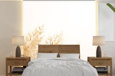 Behang - Fotobehang Tarwe - Natuur - Zon - Breedte 260 cm x hoogte 260 cm