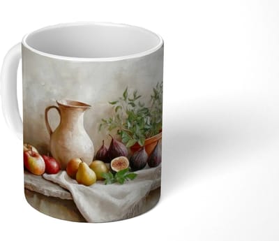 Mok - Koffiemok - Fruit - Kruiden - Landelijk - Mokken - 350 ML - Beker - Koffiemokken - Theemok
