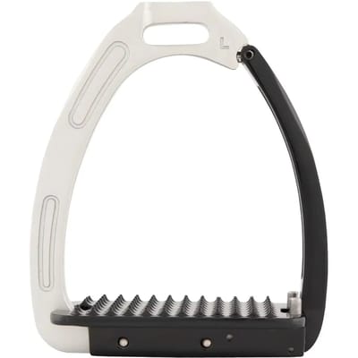 BR stijgbeugels Lavarone - veiligheidsbeugels - zilver/zwart - 12CM